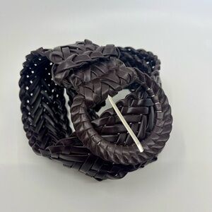 Dark Brown Braided Belt
